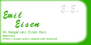 emil eisen business card